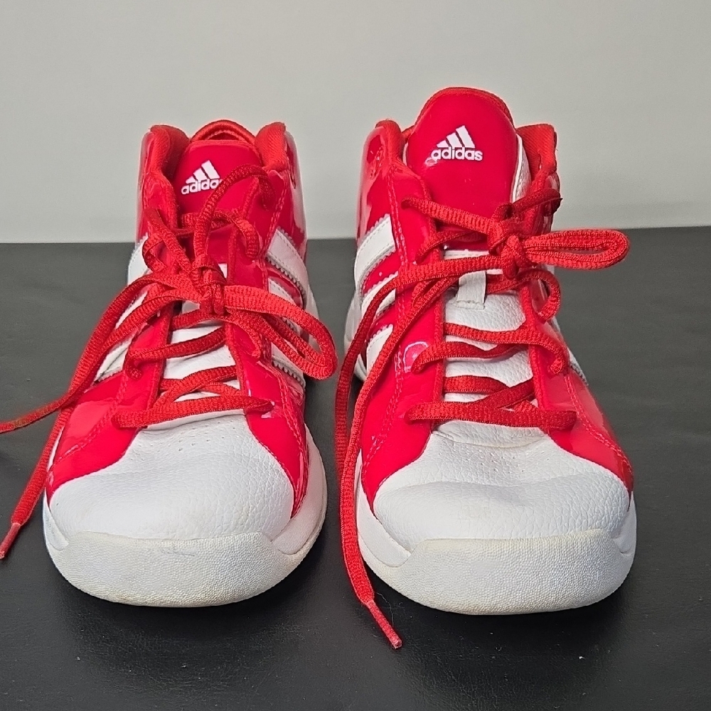 Adidas Bright Red and White Sneakers - Picture 2 of 11